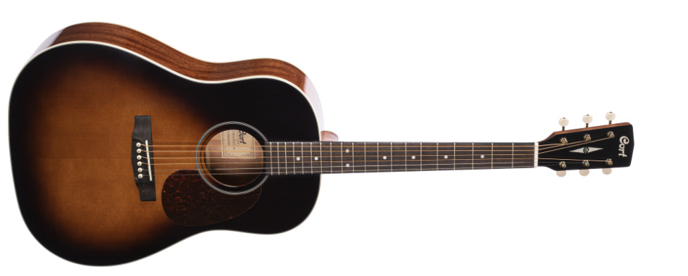 Cort Earth Electro Acoustic Guitar with Guitar Bag (Sunburst)