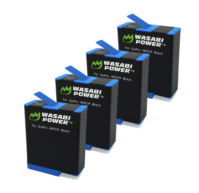 Wasabi Power GoPro Hero 9/10/11/12 Black Battery (4 Pack)