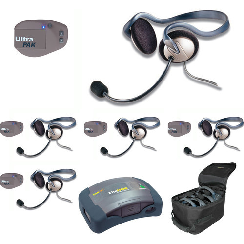 Eartec UPMON5 UltraPAK 5-Person HUB Intercom System with Monarch Headset