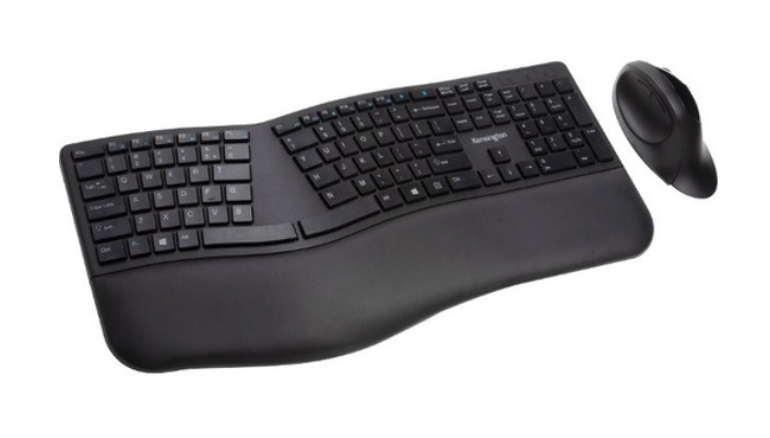 Kensington Pro Fit Ergo Wireless Keyboard and Mouse (Black)