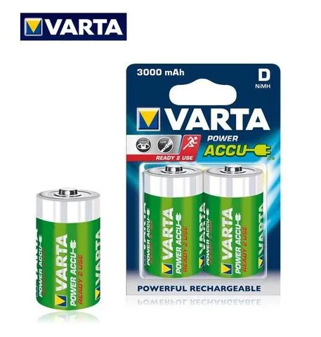 Varta Rechargable Ni-MH 3000mAh D Batteries (2pk)