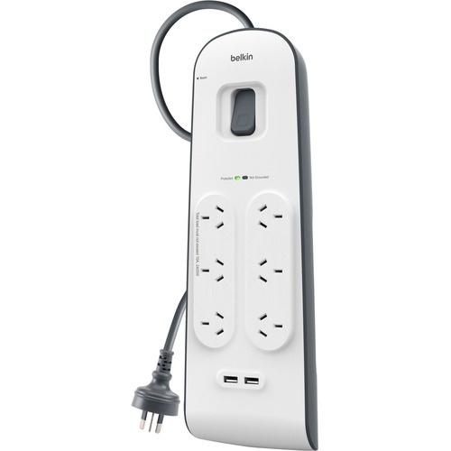 Belkin 6 Outlet Surge Strip with 2.4A USB Charging
