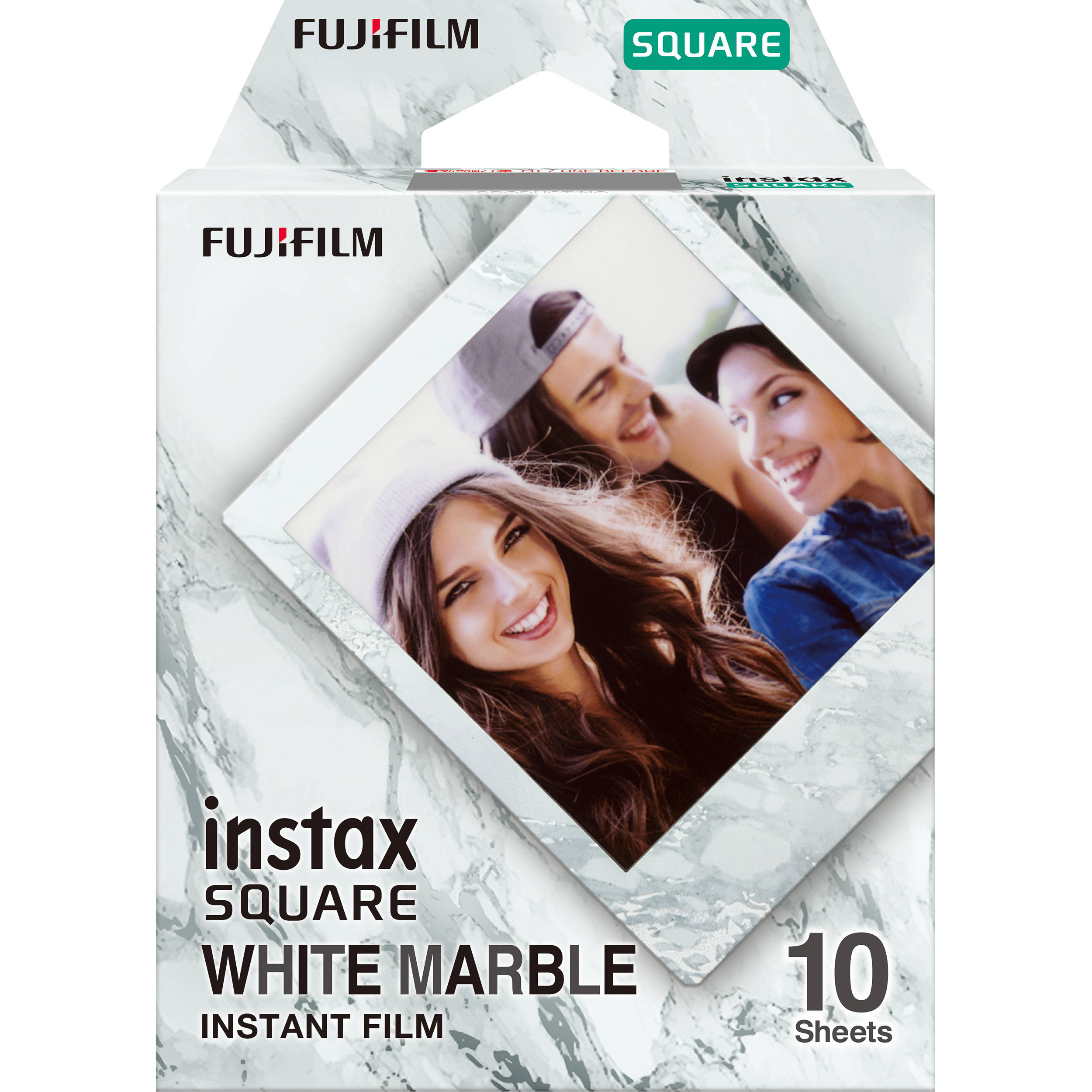 Fujifilm Instax Square White Marble Instant Film (10 Exposures)