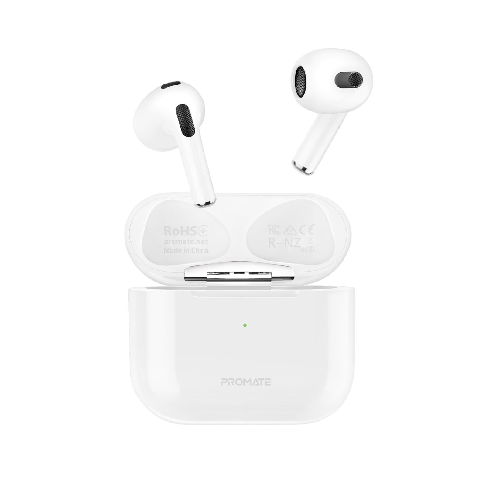 Promate FreePods 2 In-Ear HD Bluetooth Earbuds with Intellitouch (White)