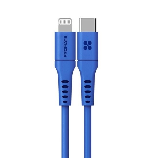 Promate Powerlink USB-C to Lightning Cable (3m, Blue)