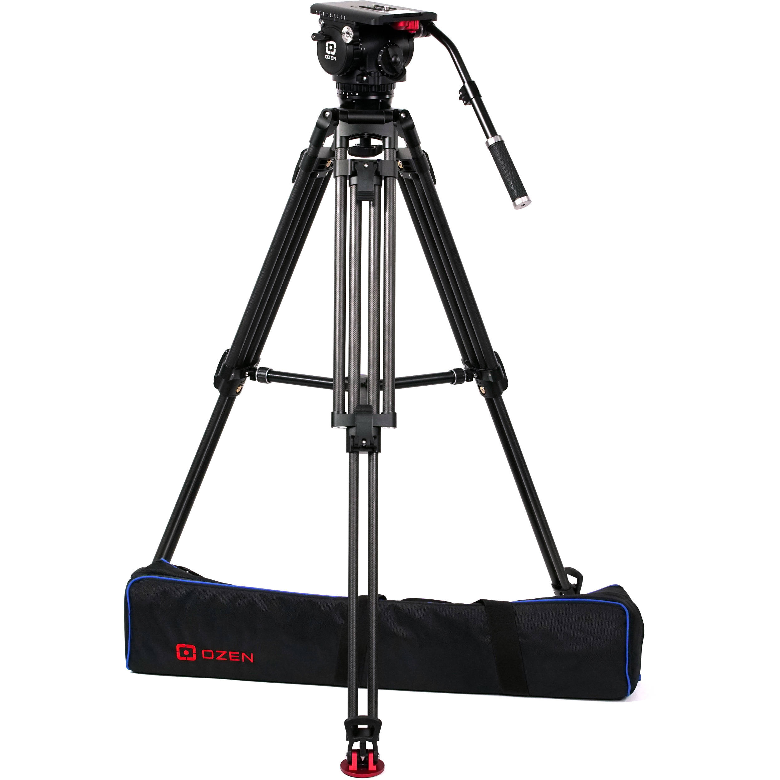 OZEN 100CF2HD 100mm AGILE 20 E-Z-Load Heavy-Duty Carbon Fibre Tripod System