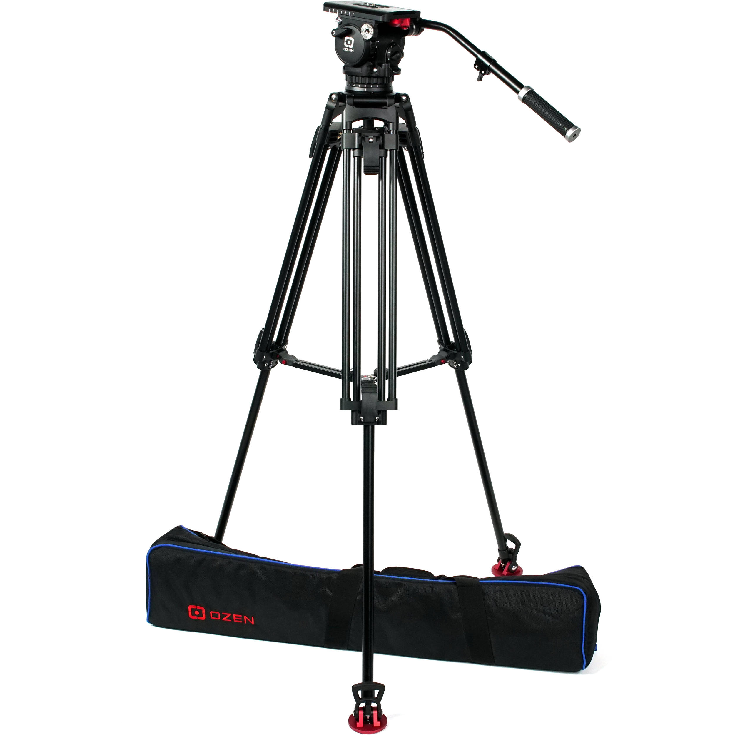 OZEN 12AL2 100mm AGILE 12 E-Z-Load 2-Stage Aluminum Tripod System