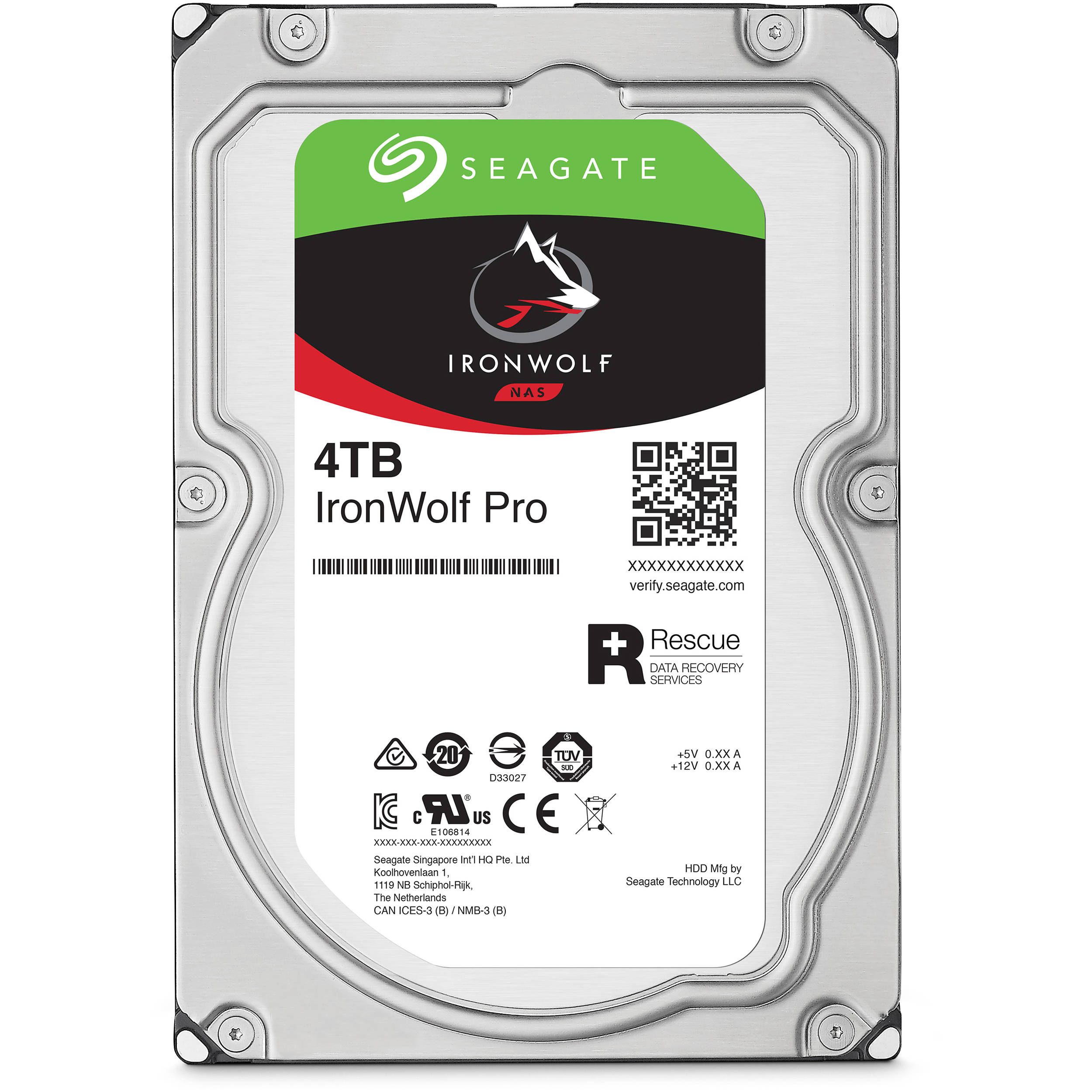 Seagate 4TB IronWolf Pro 7200 rpm SATA III 3.5" Internal NAS HDD
