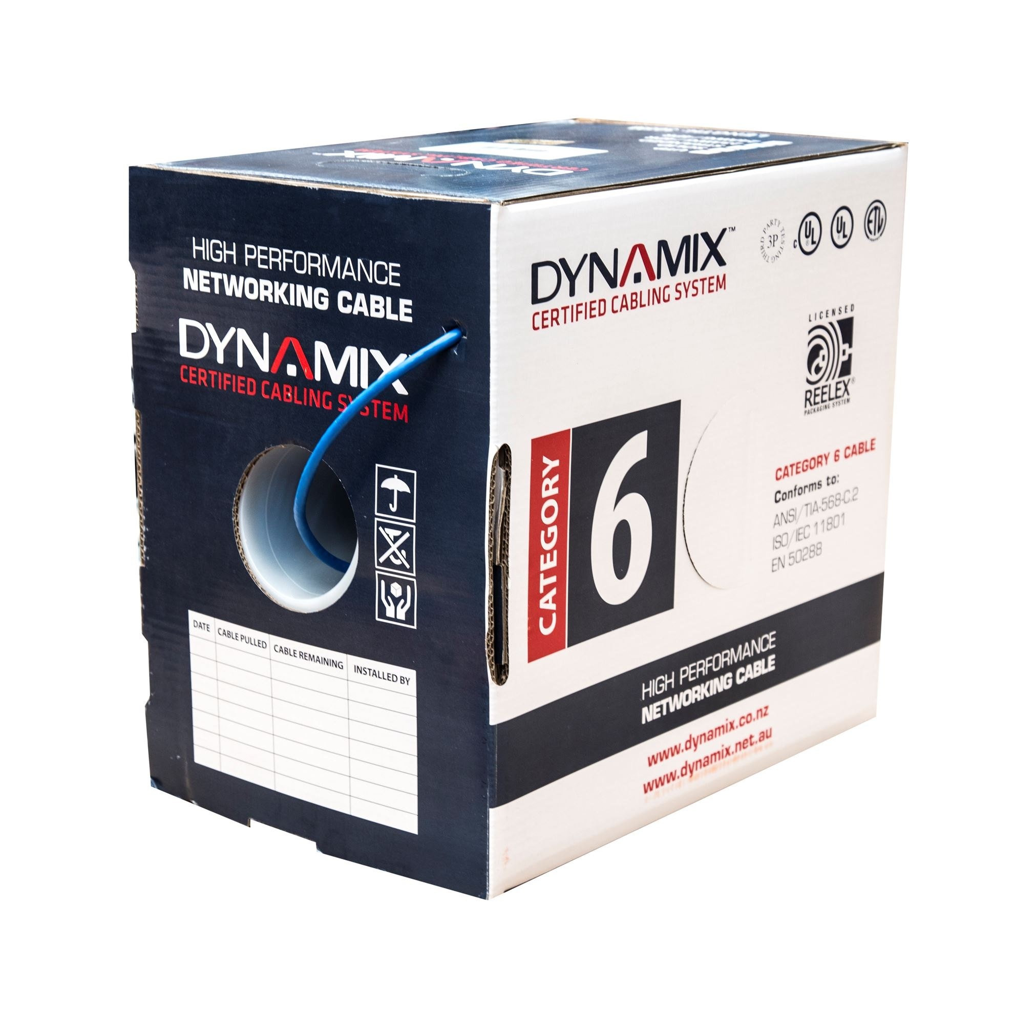 Dynamix Cat6 Blue UTP SOLID Cable Roll (305m)
