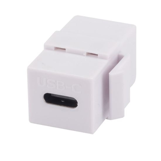 Dynamix USB-C 3.1 Keystone Jack Female to Female Connector (White)