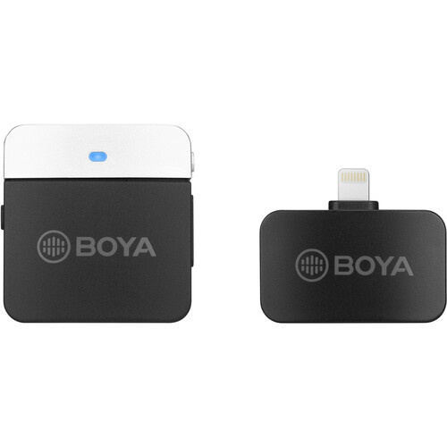 BOYA BY-M1LV-D Compact Wireless Microphone System with Lightning Connector for iOS Devices (2.4 GHz)