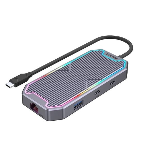 UNITEK 7-in-1 Multi-Port 100W PD Hub Supporting 10Gbps with USB-C