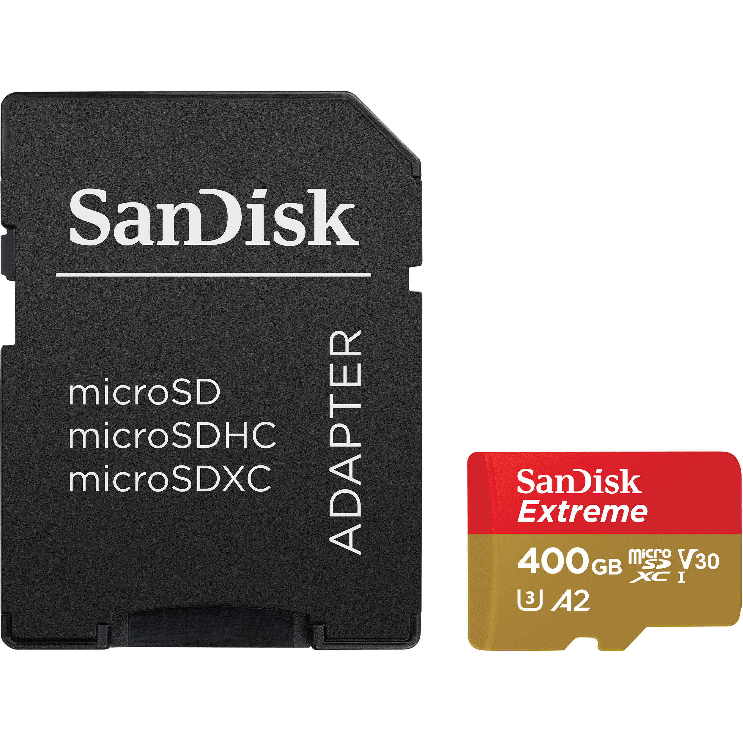 SanDisk 400GB Extreme UHS-I microSDXC Memory Card with SD Adapter (190 MB/s)