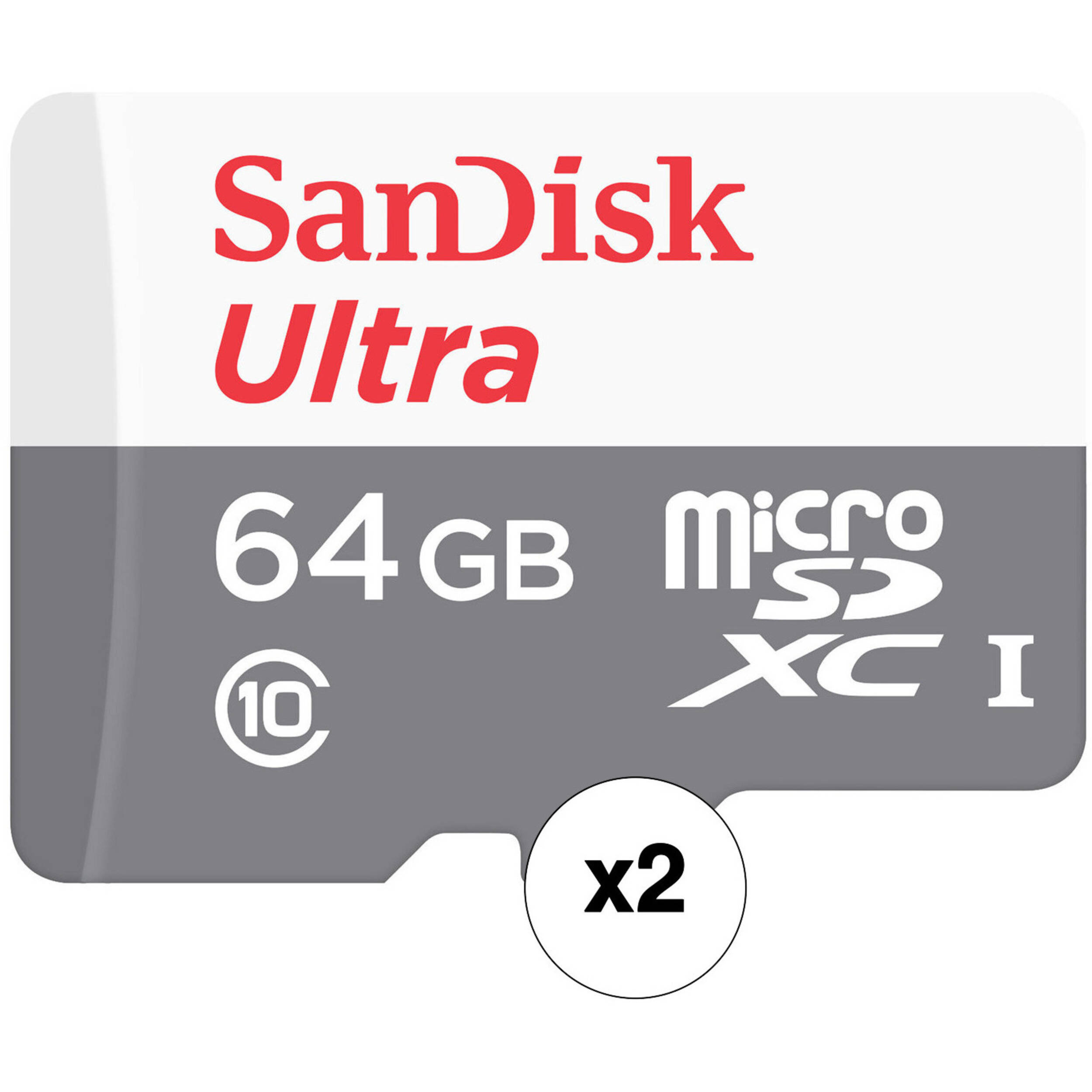 SanDisk 64GB Ultra UHS-I microSDXC Memory Card (2-Pack)