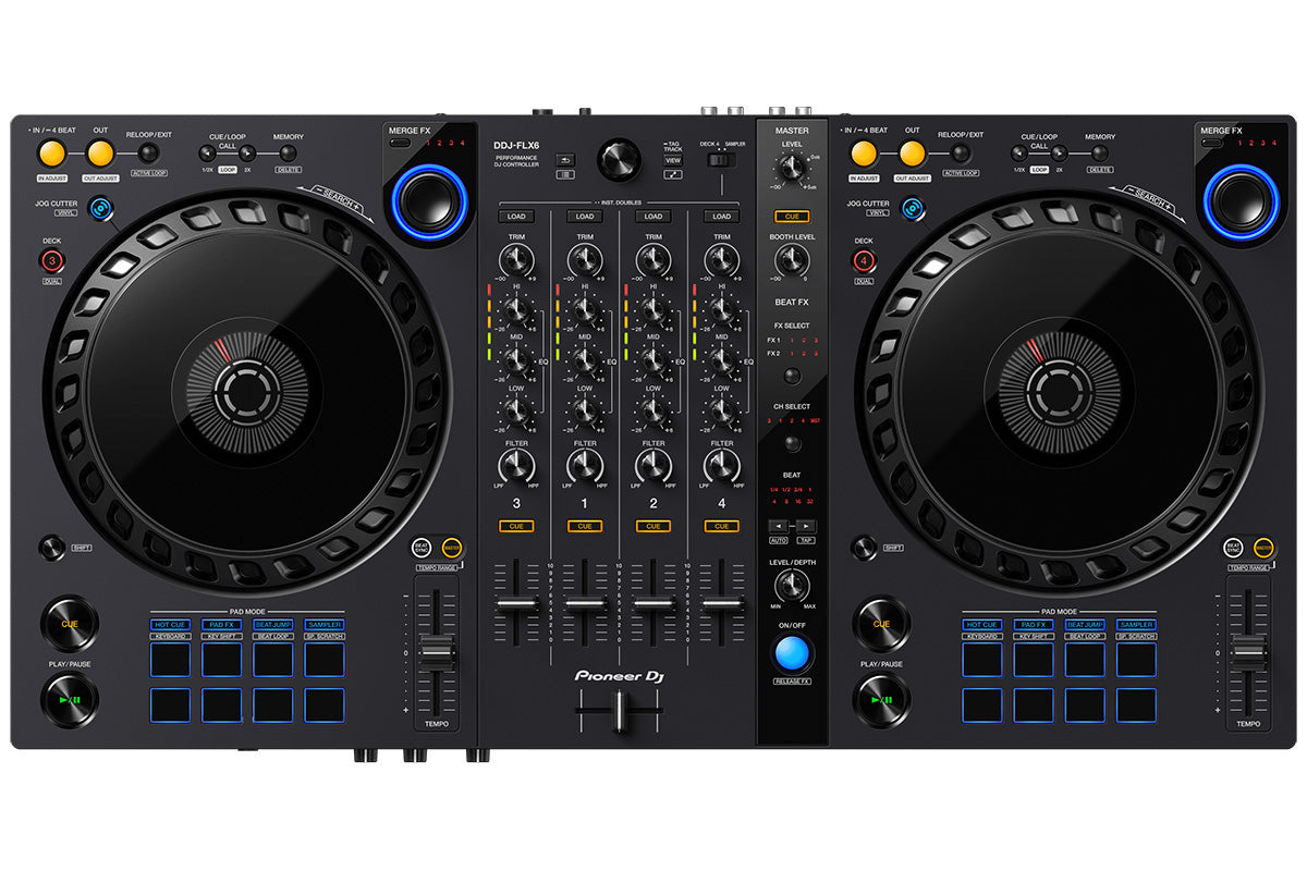 Pioneer DDJ-FLX6 4-Channel DJ Controller for Rekordbox and Serato DJ Pro