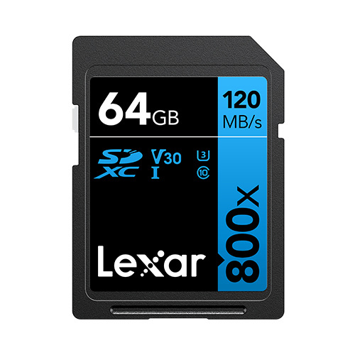 Lexar High-Performance 800x SDHC/SDXC UHS-I Card BLUE Series (64GB)