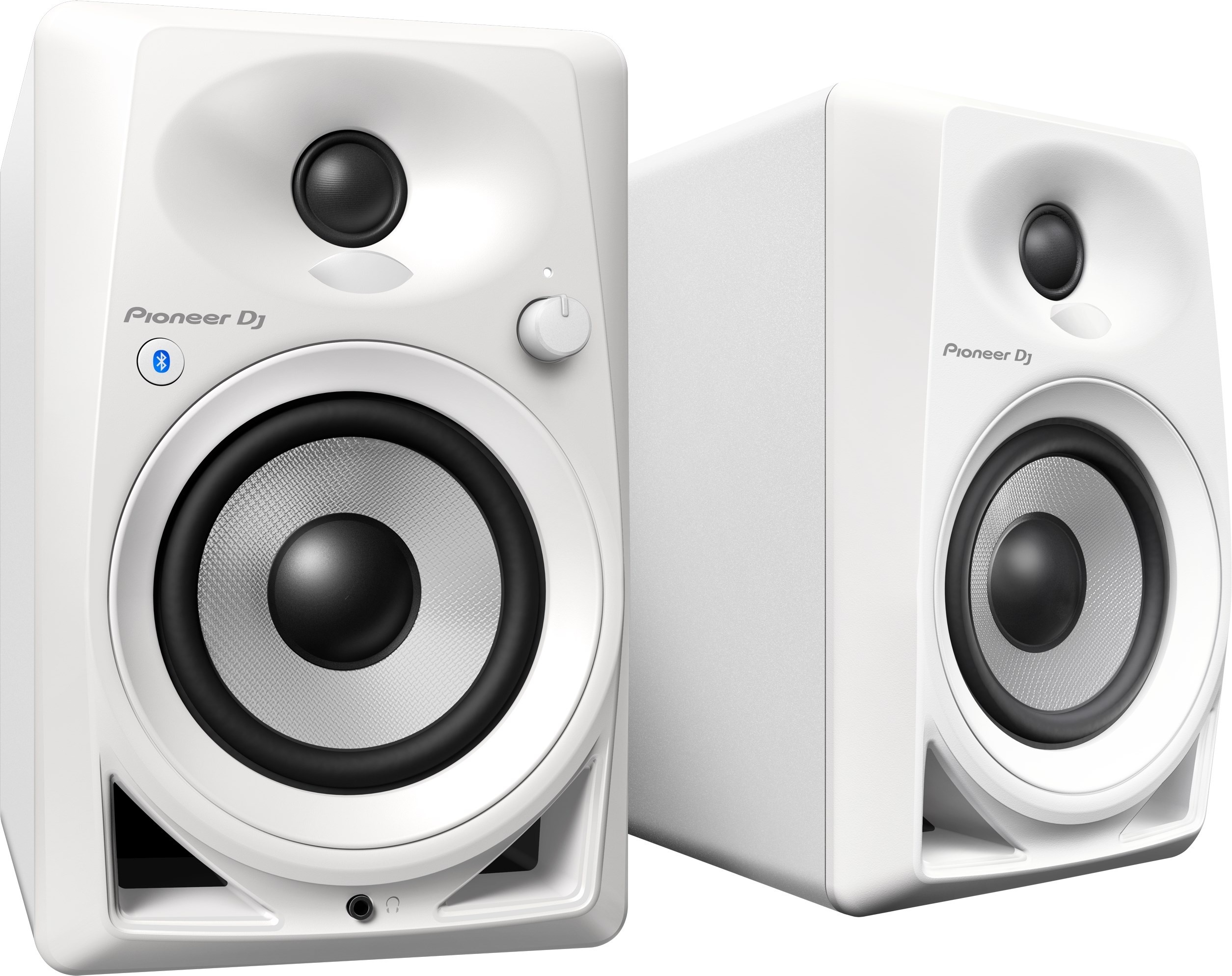 Pioneer DJ DM-40BT Bluetooth - 21W 4" Two-Way Active Monitor (Pair, White)