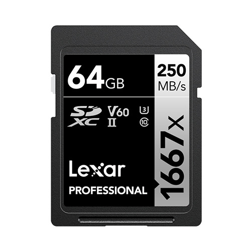 Lexar Professional 64GB 1667x SDXC UHS-II Card SILVER Series