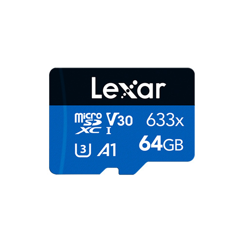 Lexar 64GB High-Performance 633x microSDHC/microSDXC UHS-I Cards BLUE Series