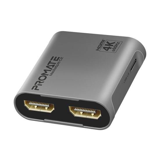 Promate MEDIASPLIT-C2 HDMI Splitter with Dual HDMI Ports