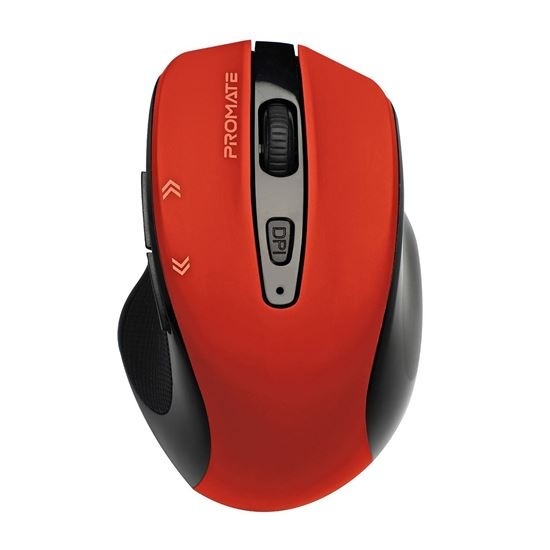 Promate Cursor EZGrip Ergonomic Wireless Mouse (Red)