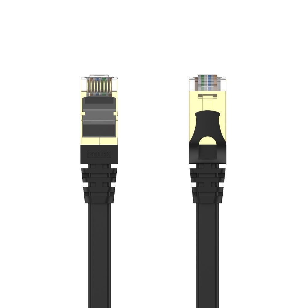 UNITEK CAT 7 Black Flat SSTP 32AWG Patch Lead (10m)