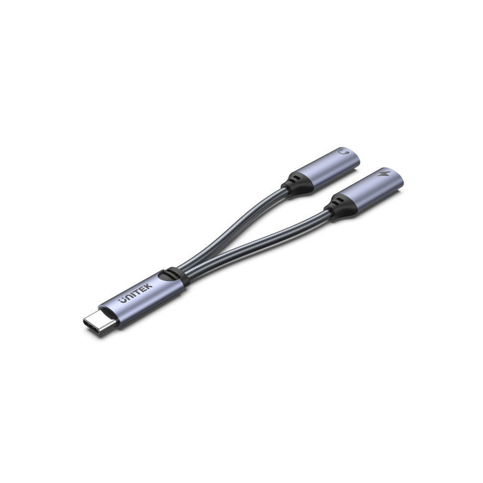 UNITEK 2-in-1 USB-C to USB-C Headset Jack & Charging Connector