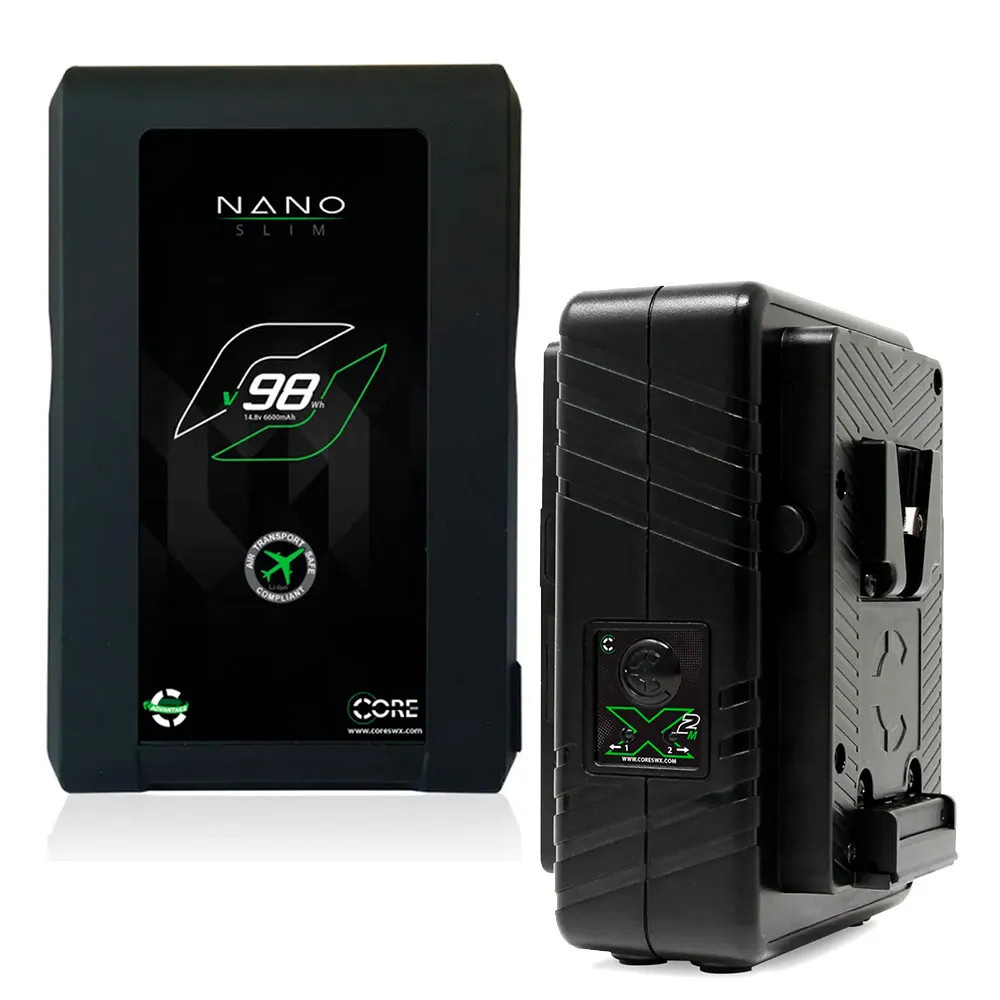 Core SWX Nano Slim 98S V-Mount Battery + X2S Charger