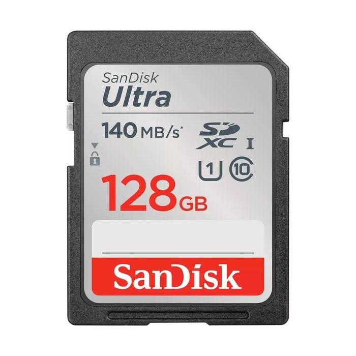 Sandisk Ultra SDXC 140MB/S UHS-I C10 Memory Card (128GB)