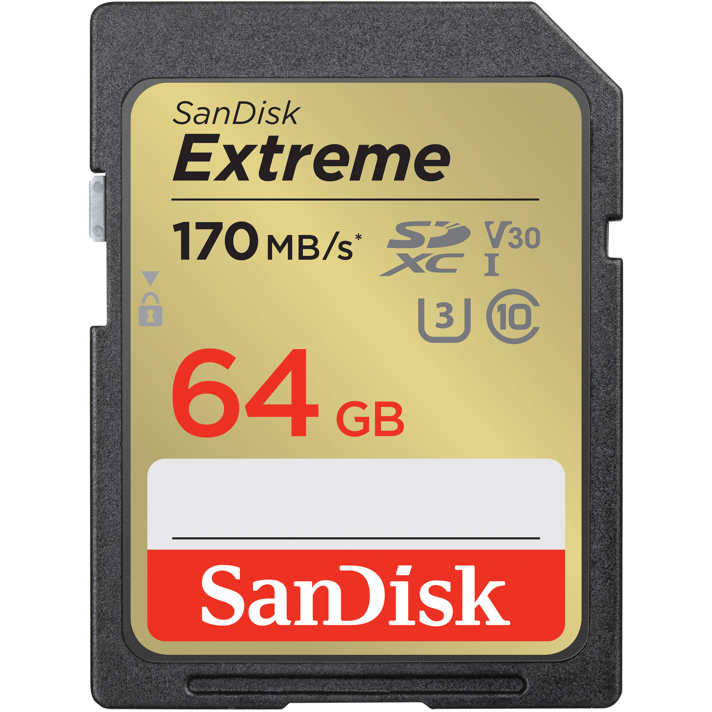SanDisk 64GB Extreme UHS-I SDXC Memory Card with Read Speed of 170 MB/s