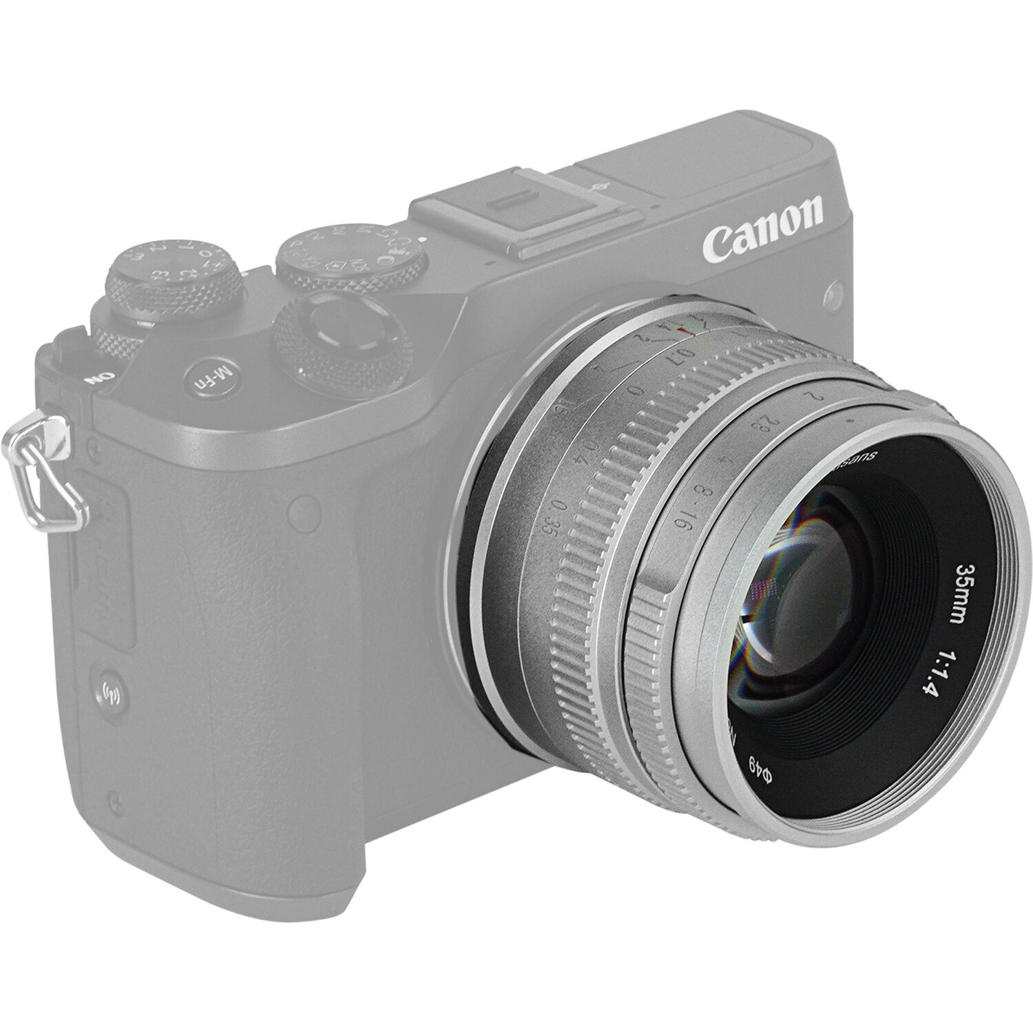 7Artisans 35mm f/1.4 Lens for Canon EF-M (Silver)
