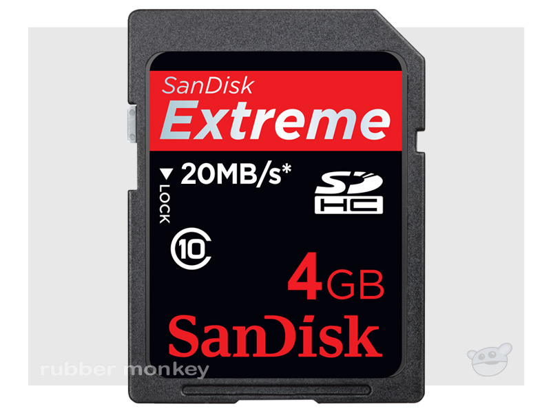 Sandisk Extreme SDHC 4GB (20MBs)