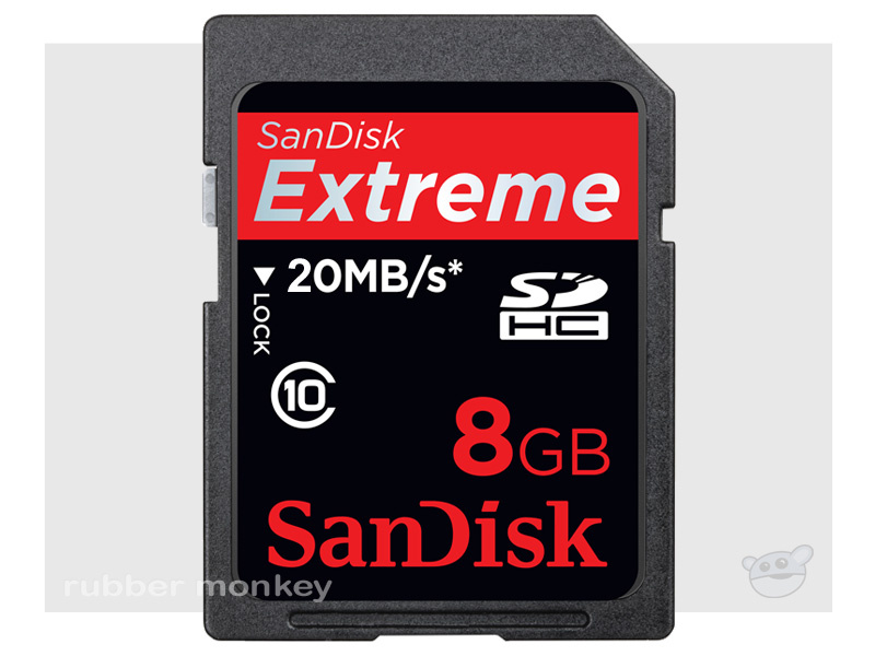 Sandisk Extreme SDHC 8GB (20MBs)