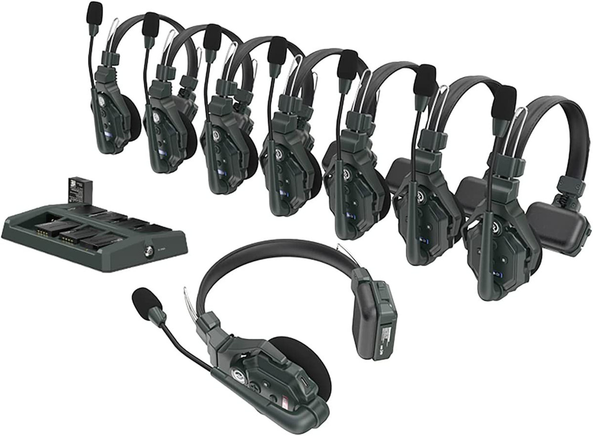 Hollyland Solidcom C1-8S Full-Duplex Wireless DECT Intercom System with 8 Headsets (No Base)