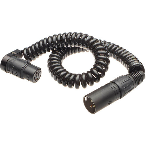K-Tek XLR Coiled Cable with Neutrik and KPRCF (Mighty Lo Pro Connector) 3m