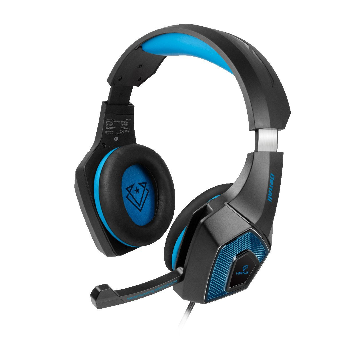 Vertux Denali High Fidelity Surround Sound Gaming Headset (Blue)