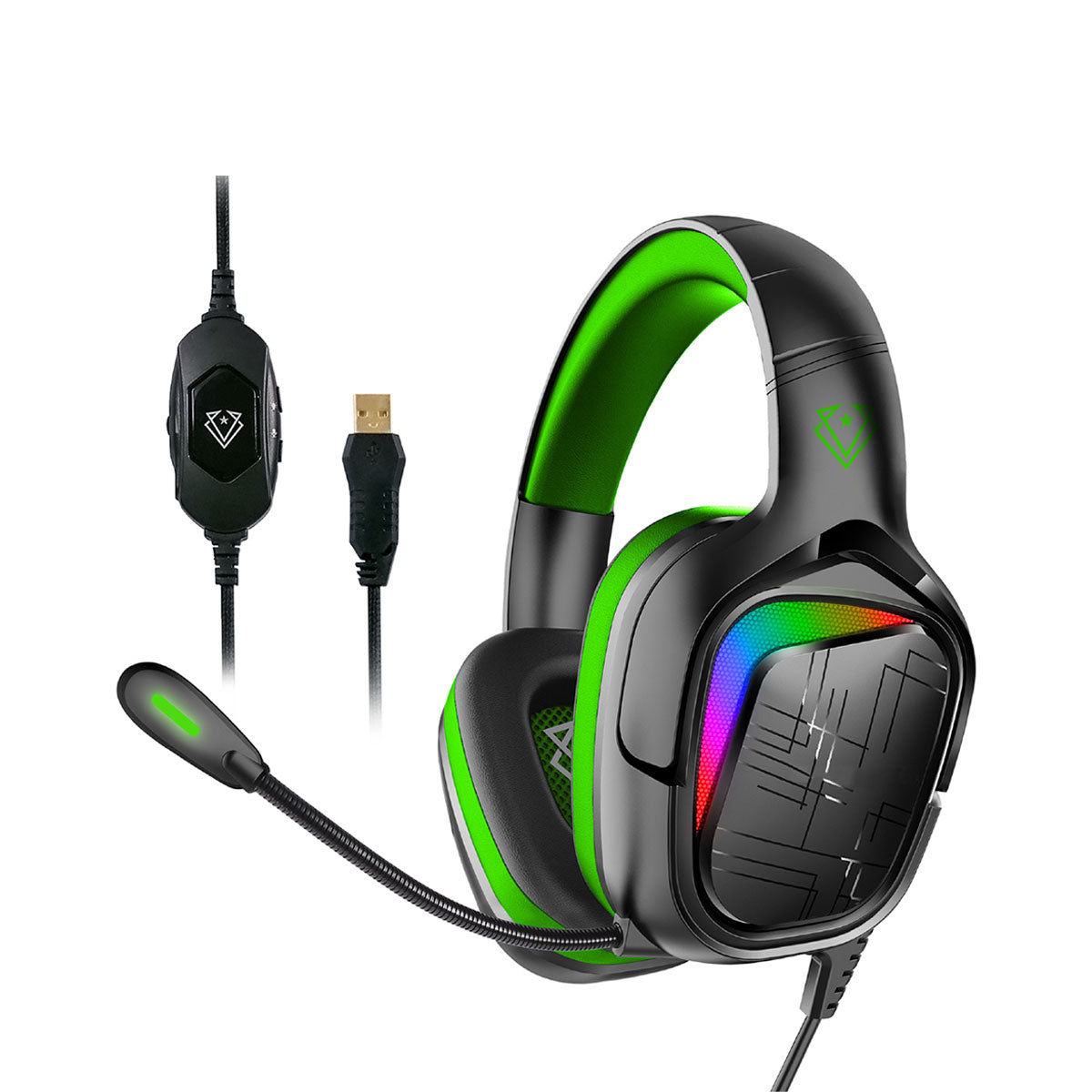 Vertux Miami High Performance 7.1 Stereo Sound Pro Gaming Headset (Green)