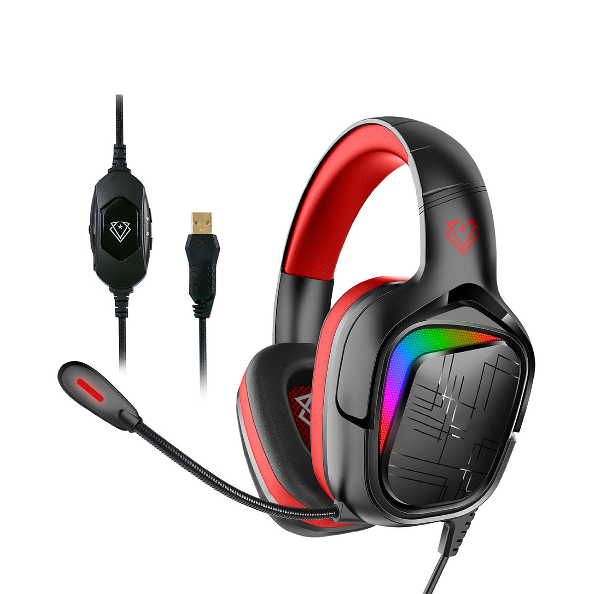Vertux Miami High Performance 7.1 Stereo Sound Pro Gaming Headset (Red)