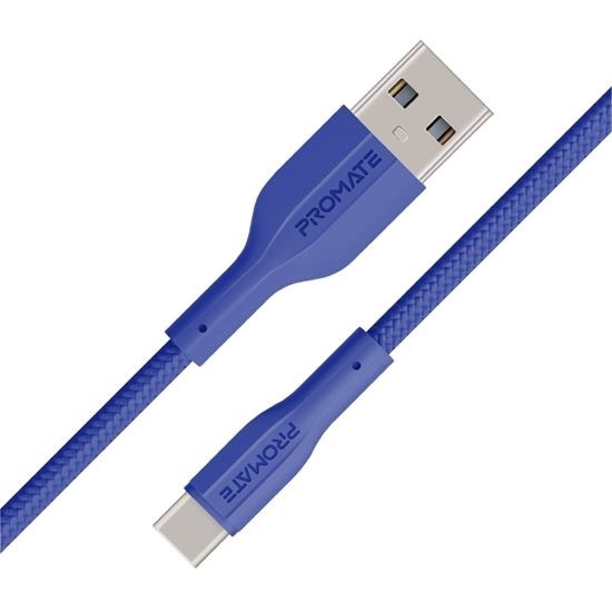 Promate USB-A to USB-C Super Flexible Cable (Blue, 1m)