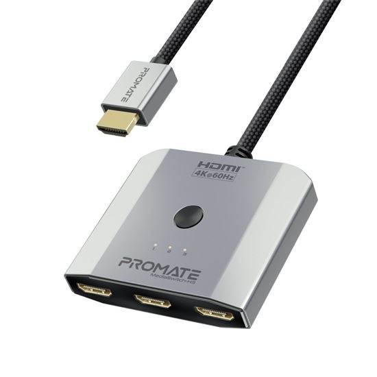 Promate MediaSwitch-H3 3-in-1 Triple HDMI Splitter (.5m)