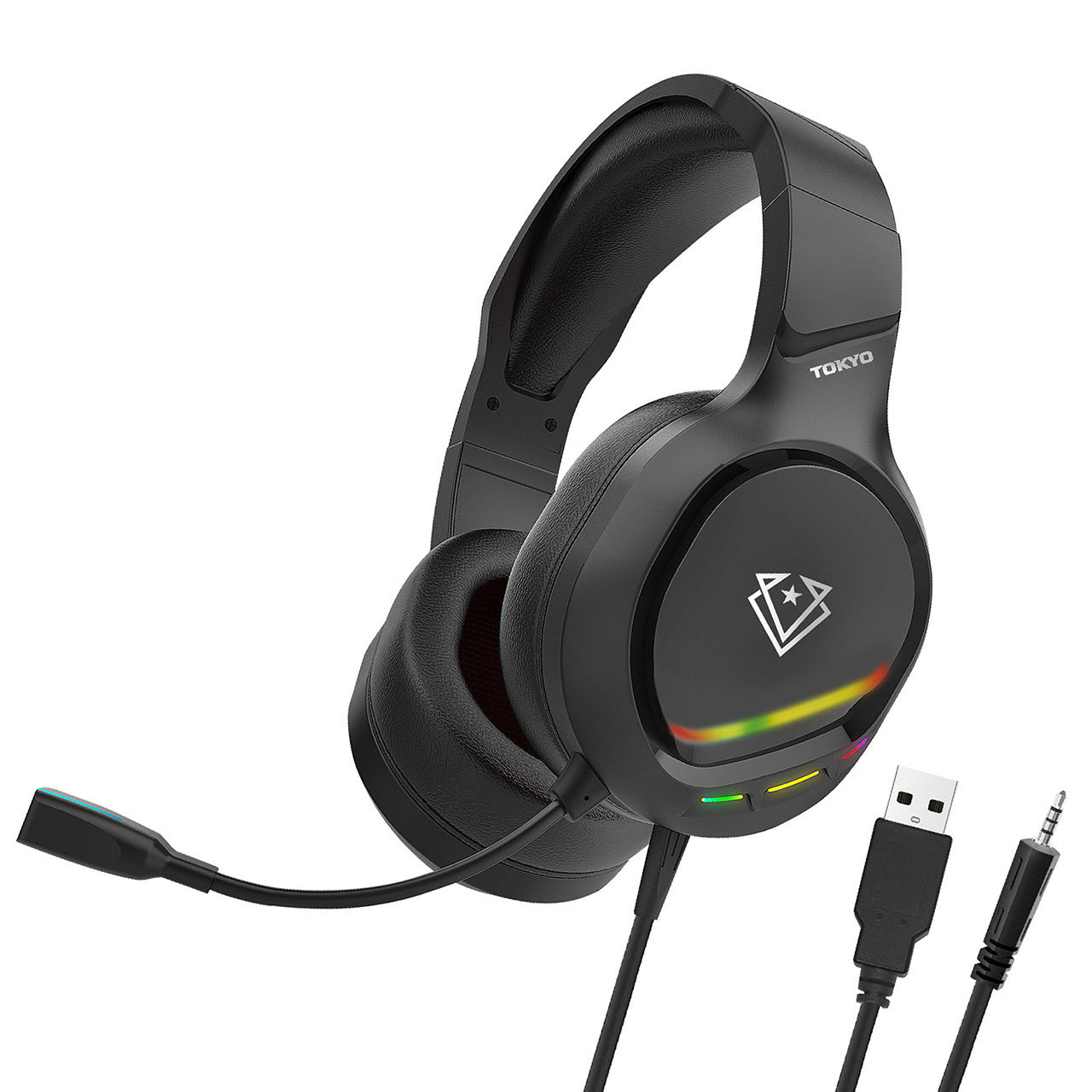 Vertux Tokyo Noise Isolating Amplified Wired Gaming Headset (Black)