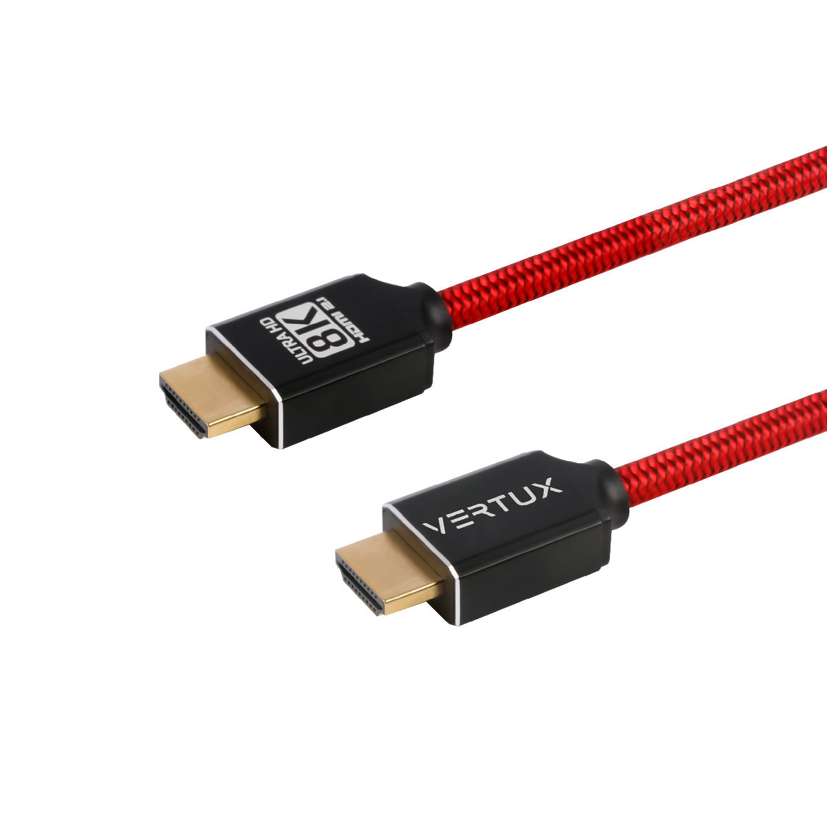 Vertux VertuLink-300 GameCharged 8K HDMI Audio Video 3D Cable (Red)