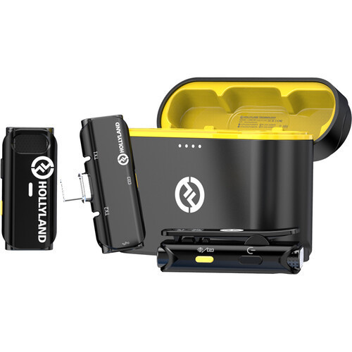 Hollyland LARK C1 DUO 2-Person Wireless Microphone System with USB-C Connector (Black, 2.4 GHz)