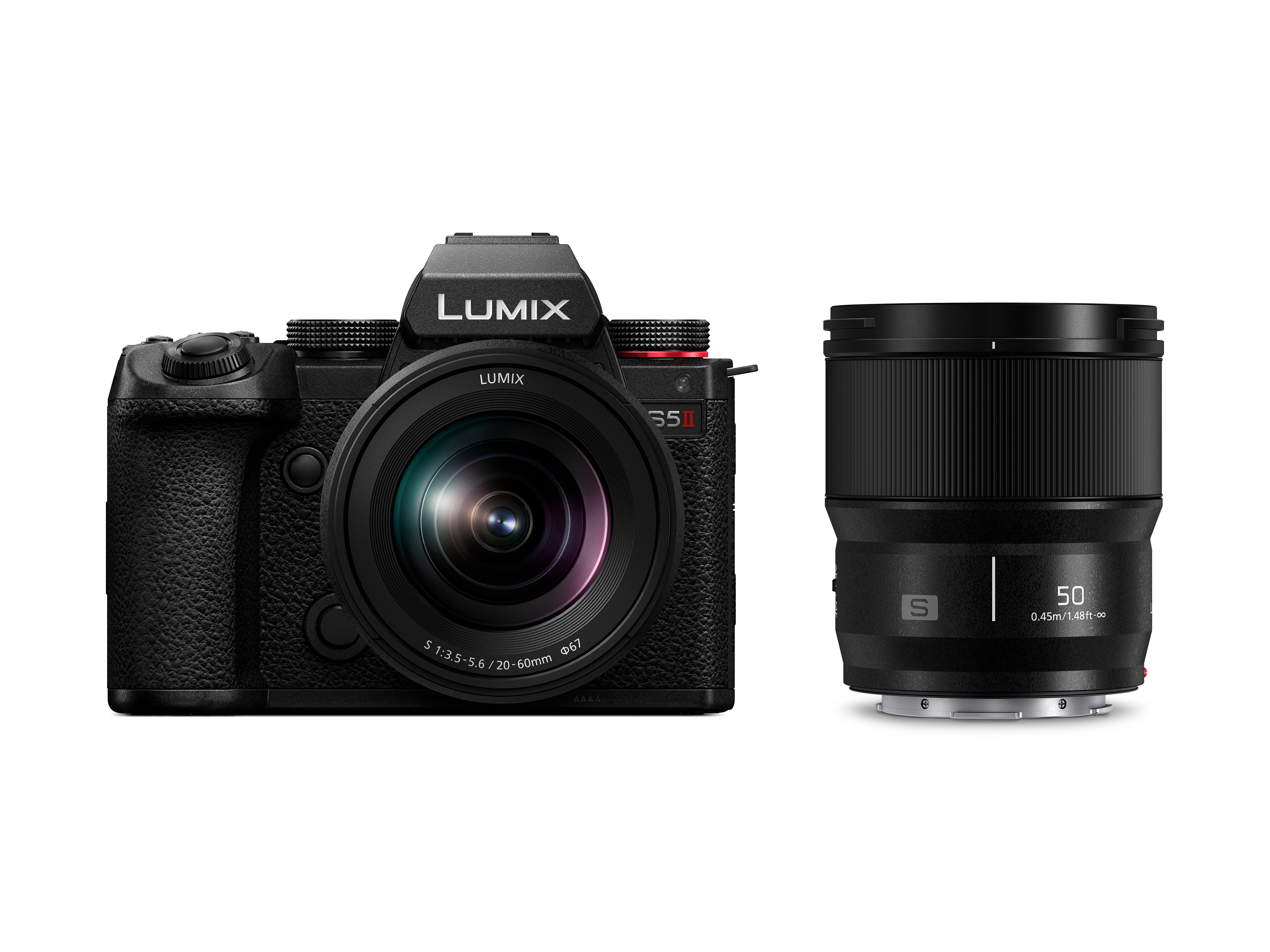 Panasonic Lumix S5 II Mirrorless Digital Camera with 50mm F1.8 & 20-60mm Lenses