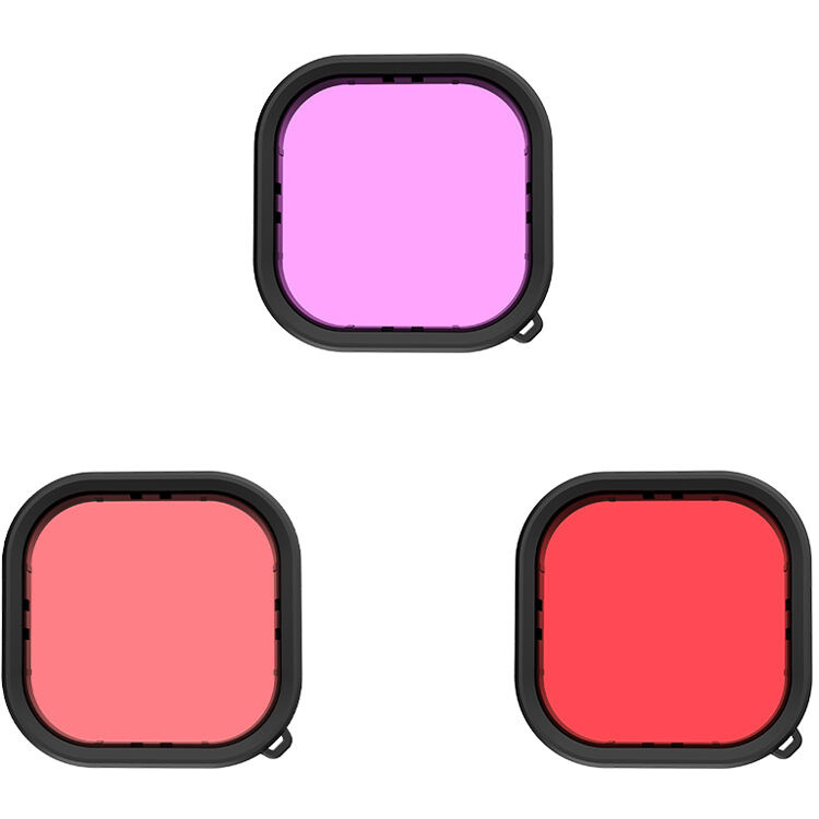 TELESIN Diving Filter Set for Telesin GoPro HERO 9/10/11/12 Waterproof Housing (Red, Pink & Purple)
