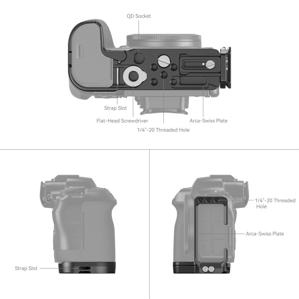 SmallRig 4160 L-Bracket for Canon EOS R6 Mark II R5 R5 C R6