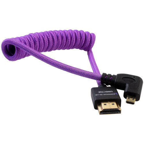 Kondor Blue Gerald Undone MK2 Full HDMI to Right Angle Micro HDMI Cable 30-60cm (12"-24") (R5/R6)