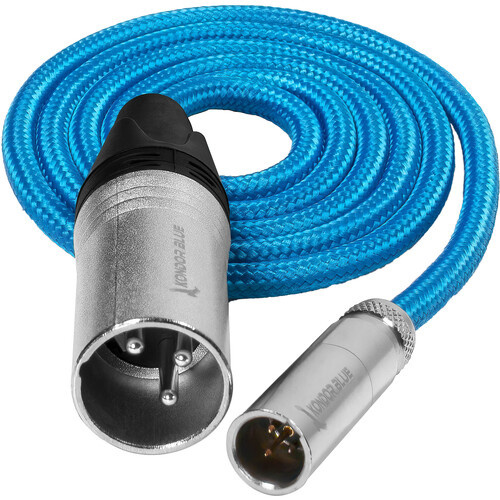 Kondor Blue Mini XLR to XLR for BMPCC 6K Pro/C70 Camera - Blue 91cm (3')