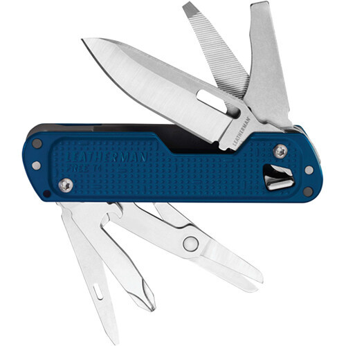 Leatherman FREE T4 Pocket Knife Multi-Tool (Navy)