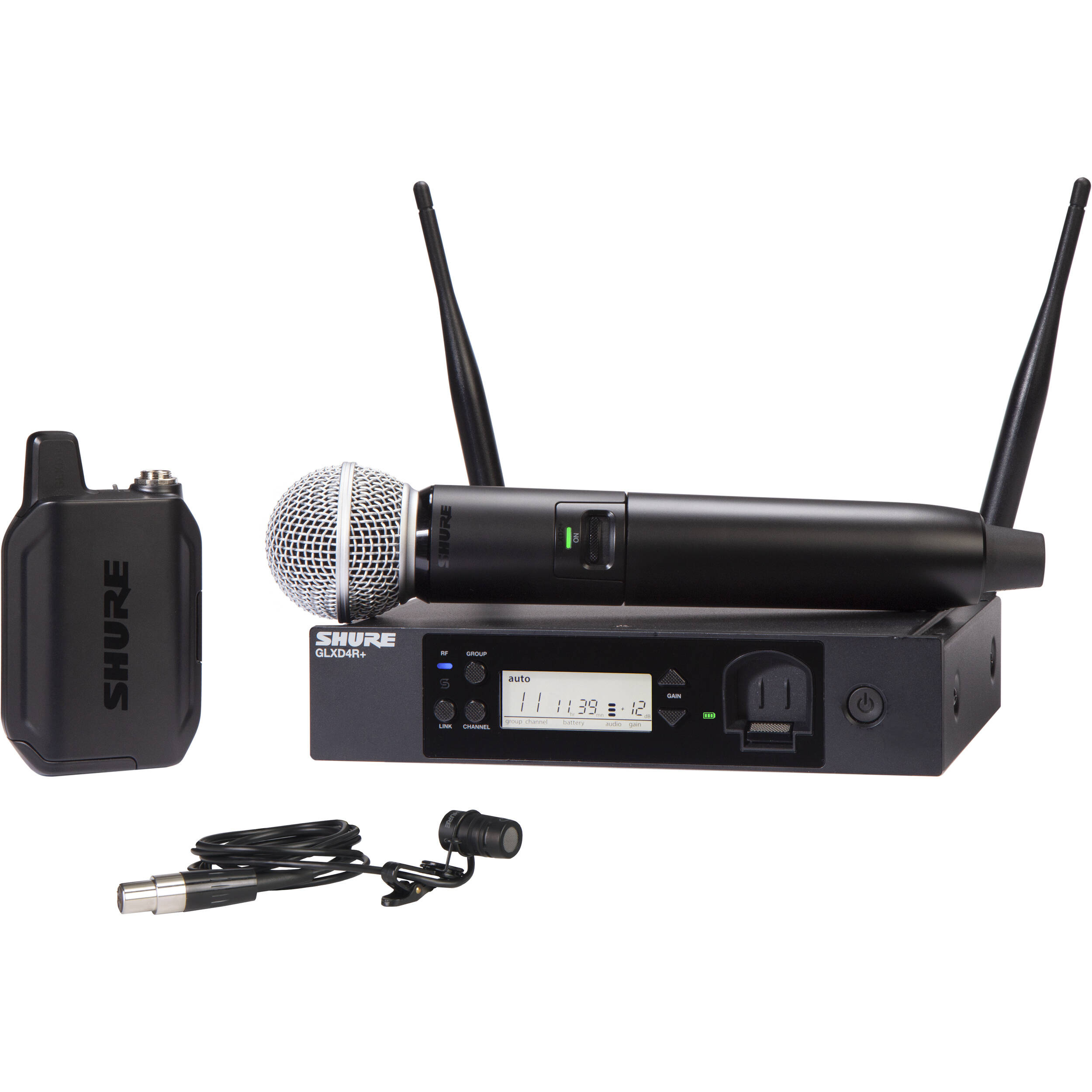 Shure GLXD124R+ Dual-Band Wireless Combo Rack System